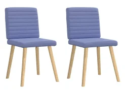 Sillas de comedor 2 unidades tela azul jeans