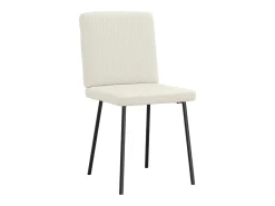 Sillas de comedor 4 unidades terciopelo crema