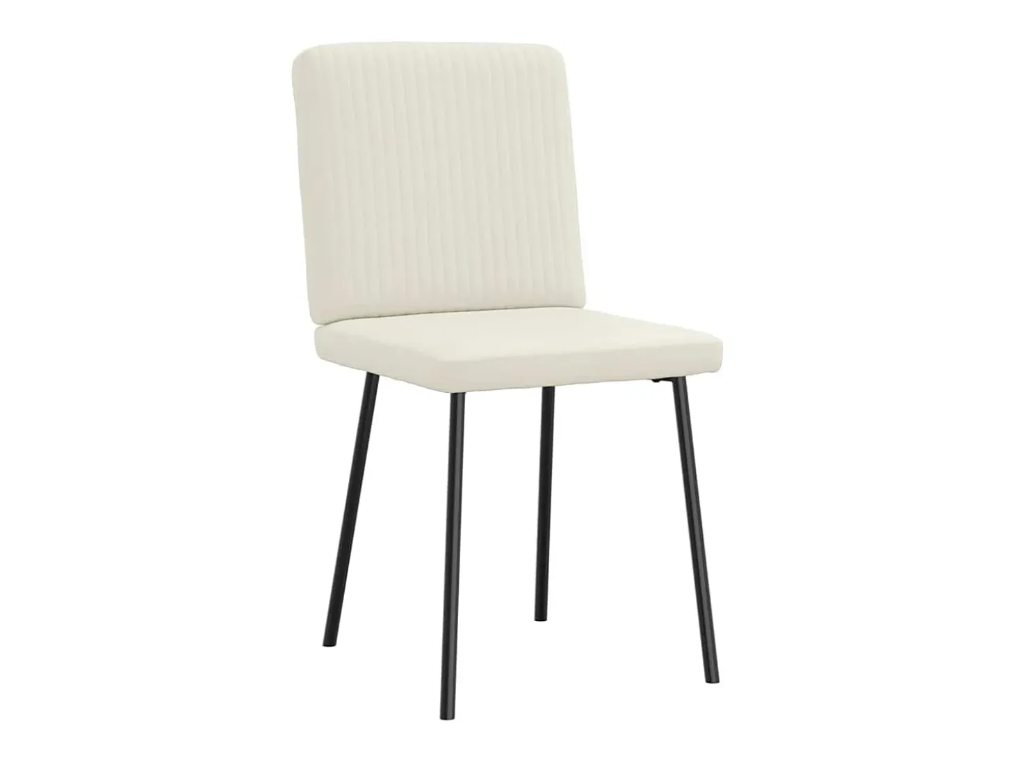 Sillas de comedor 4 unidades terciopelo crema