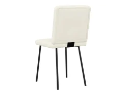 Sillas de comedor 4 unidades terciopelo crema
