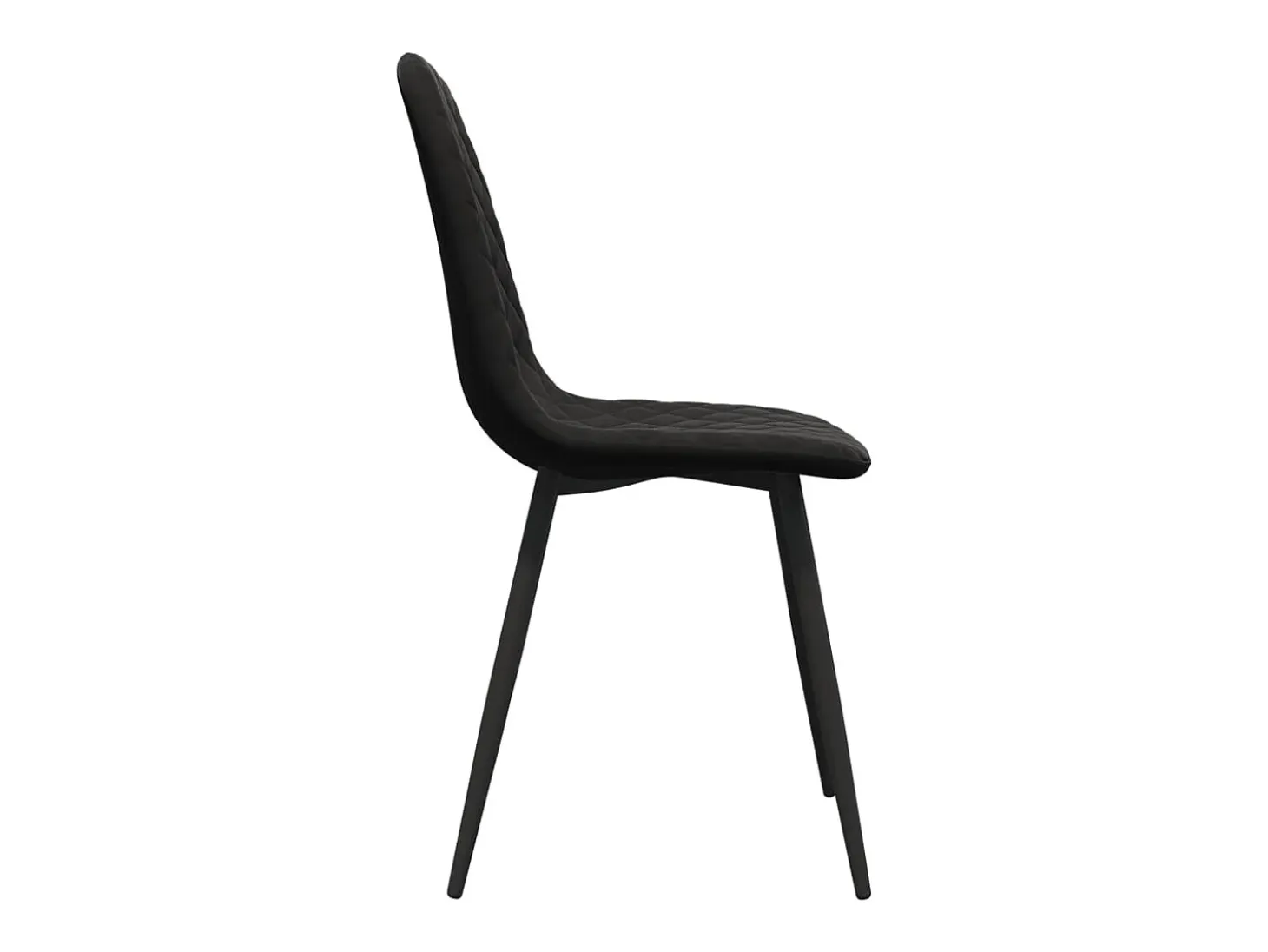 Sillas de comedor 2 unidades terciopelo negro
