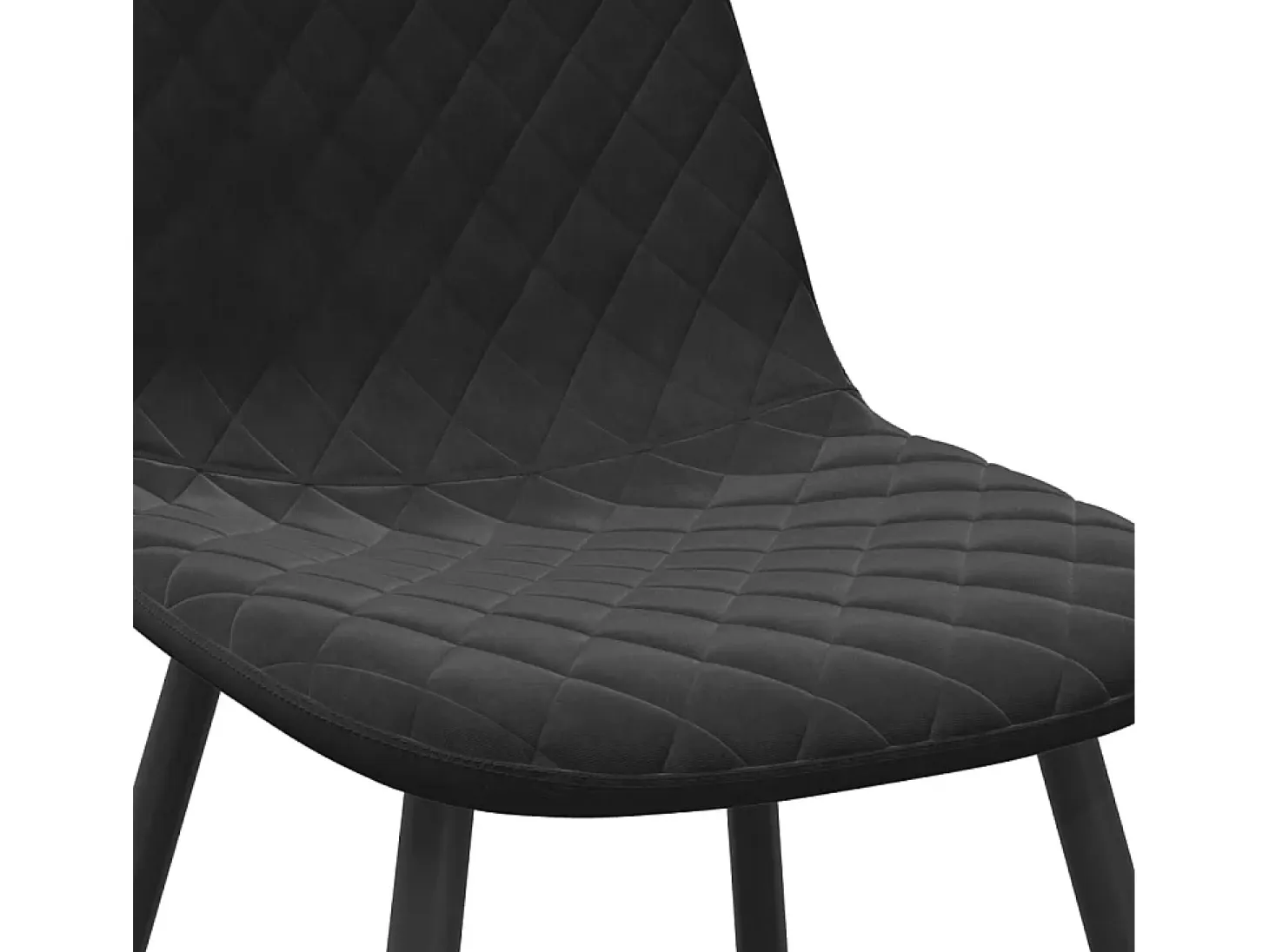 Sillas de comedor 2 unidades terciopelo negro