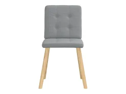 Sillas de comedor 6 unidades de tela gris claro