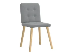 Sillas de comedor 4 unidades tela gris claro