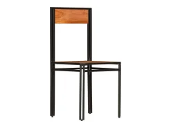 Sillas de comedor 2 unidades madera maciza de acacia