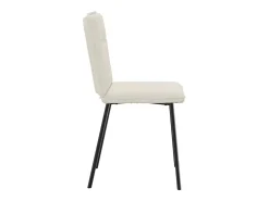 Sillas de comedor 4 unidades terciopelo crema