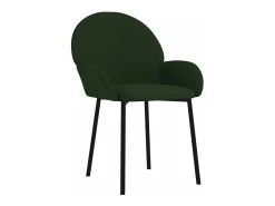 Sillas de comedor 2 unidades terciopelo verde oscuro