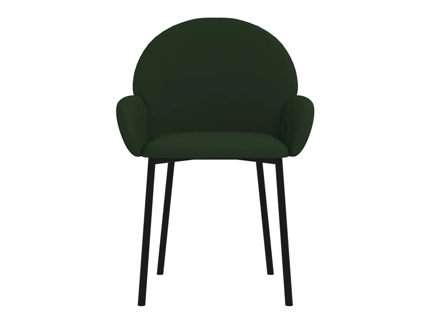 Sillas de comedor 2 unidades terciopelo verde oscuro