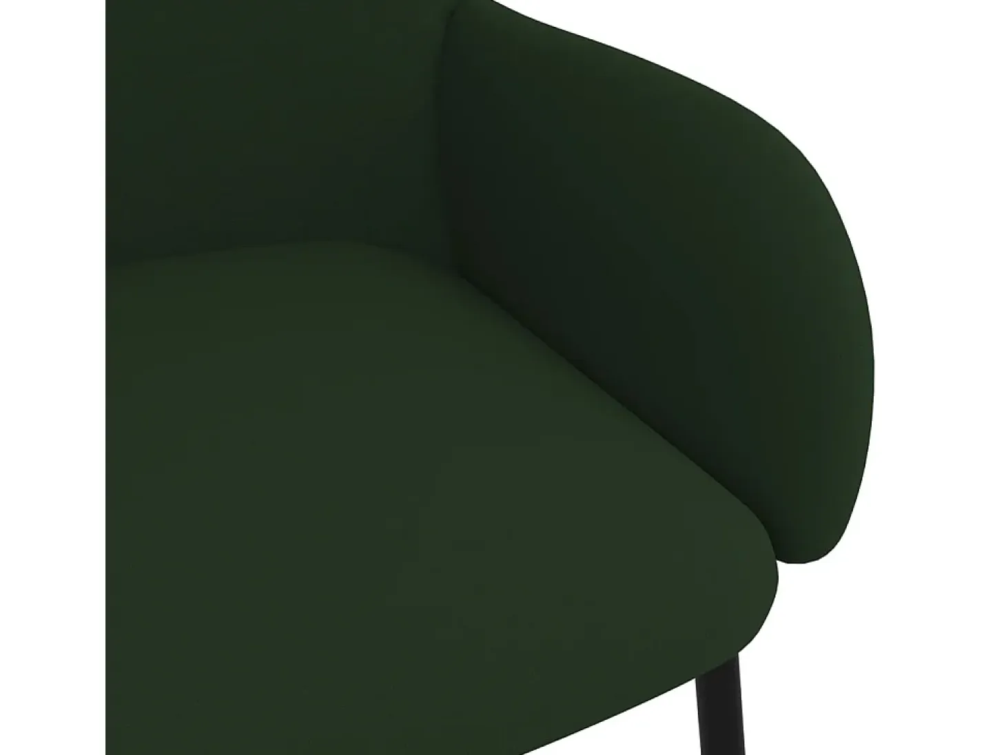 Sillas de comedor 2 unidades terciopelo verde oscuro