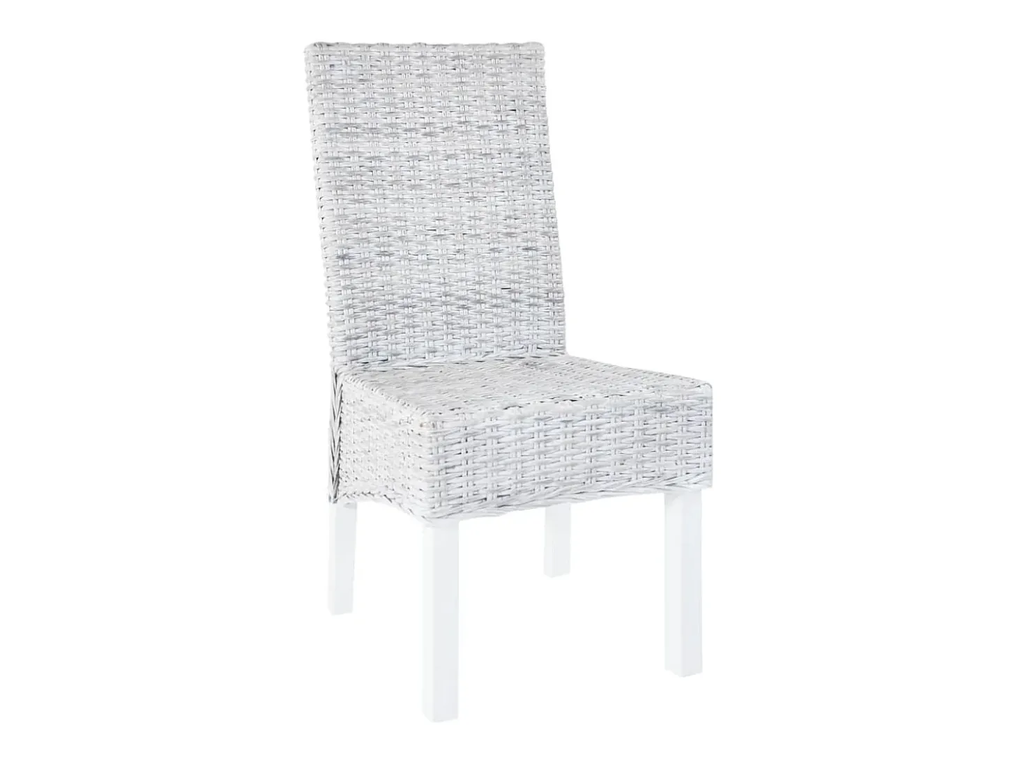 Sillas de comedor 6 unidades ratán Kubu y madera mango marrón