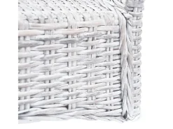 Sillas de comedor 6 unidades ratán Kubu y madera mango marrón