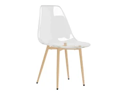Sillas de comedor 2 unidades transparente PET