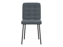 Sillas de comedor 2 unidades terciopelo gris oscuro