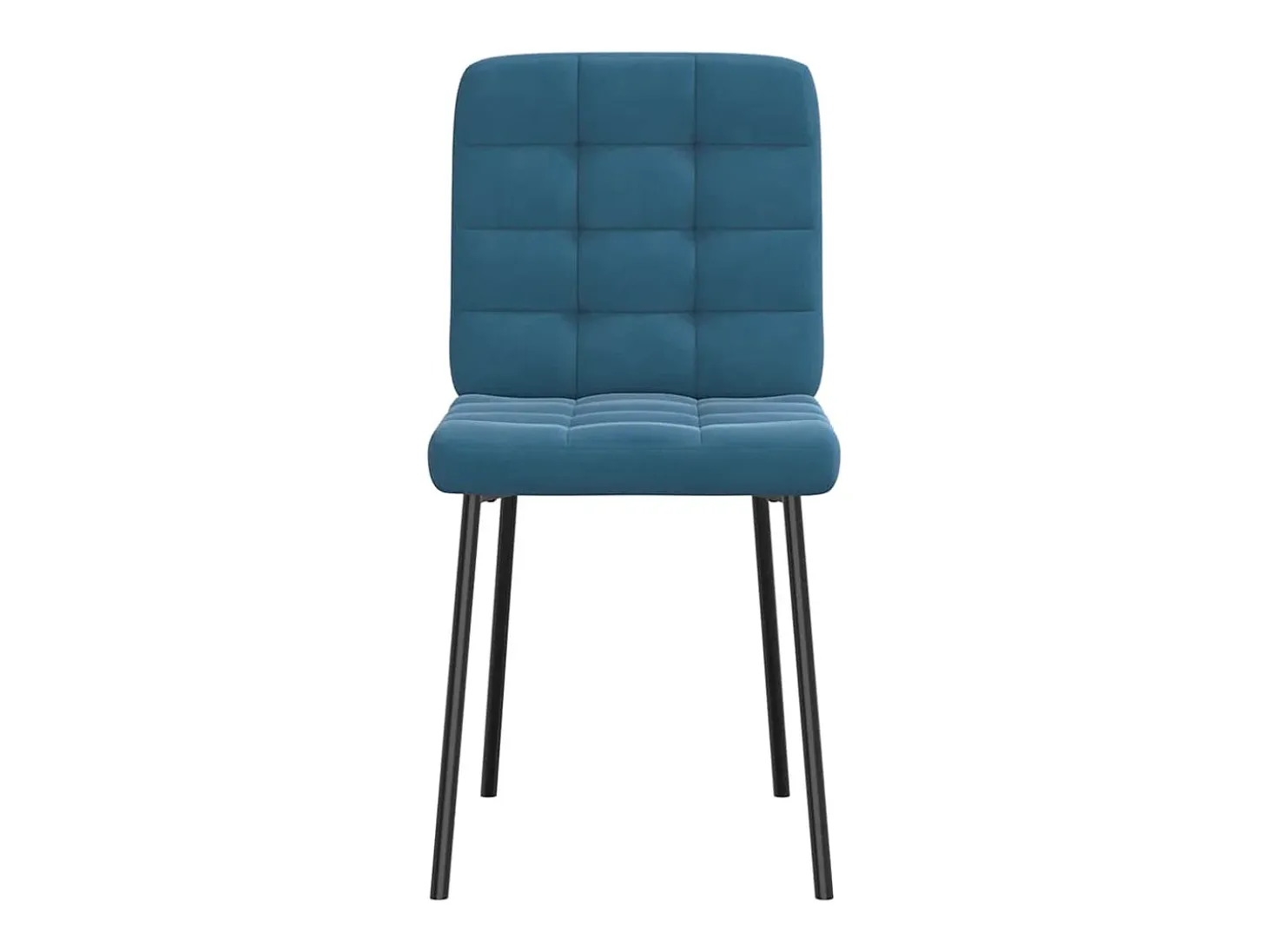 Sillas de comedor 4 unidades terciopelo azul