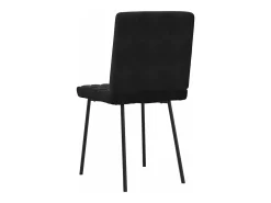 Sillas de comedor 2 unidades terciopelo negro