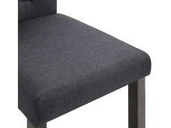 Sillas de comedor 2 unidades tela gris oscuro