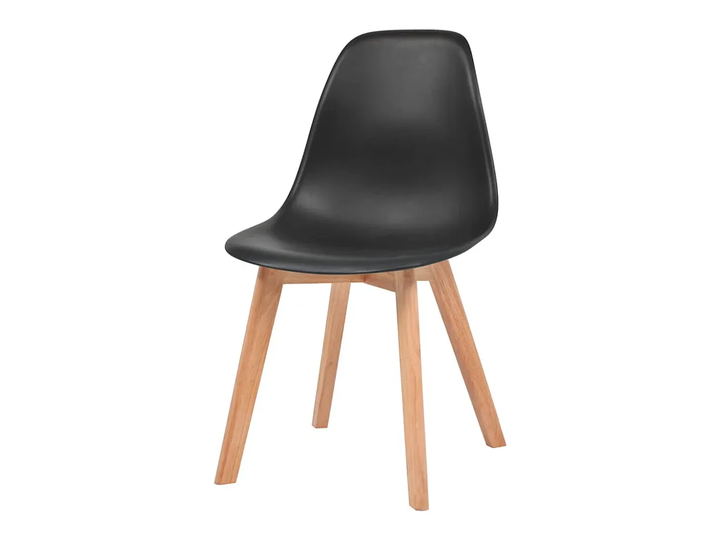 Sillas de comedor 2 unidades plástico negro