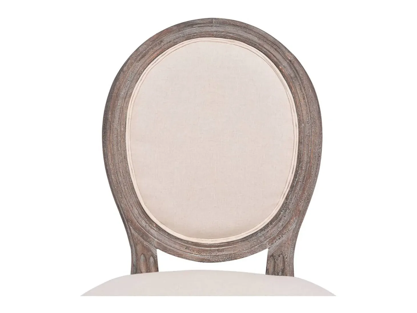 Sillas de comedor 6 unidades tela color crema