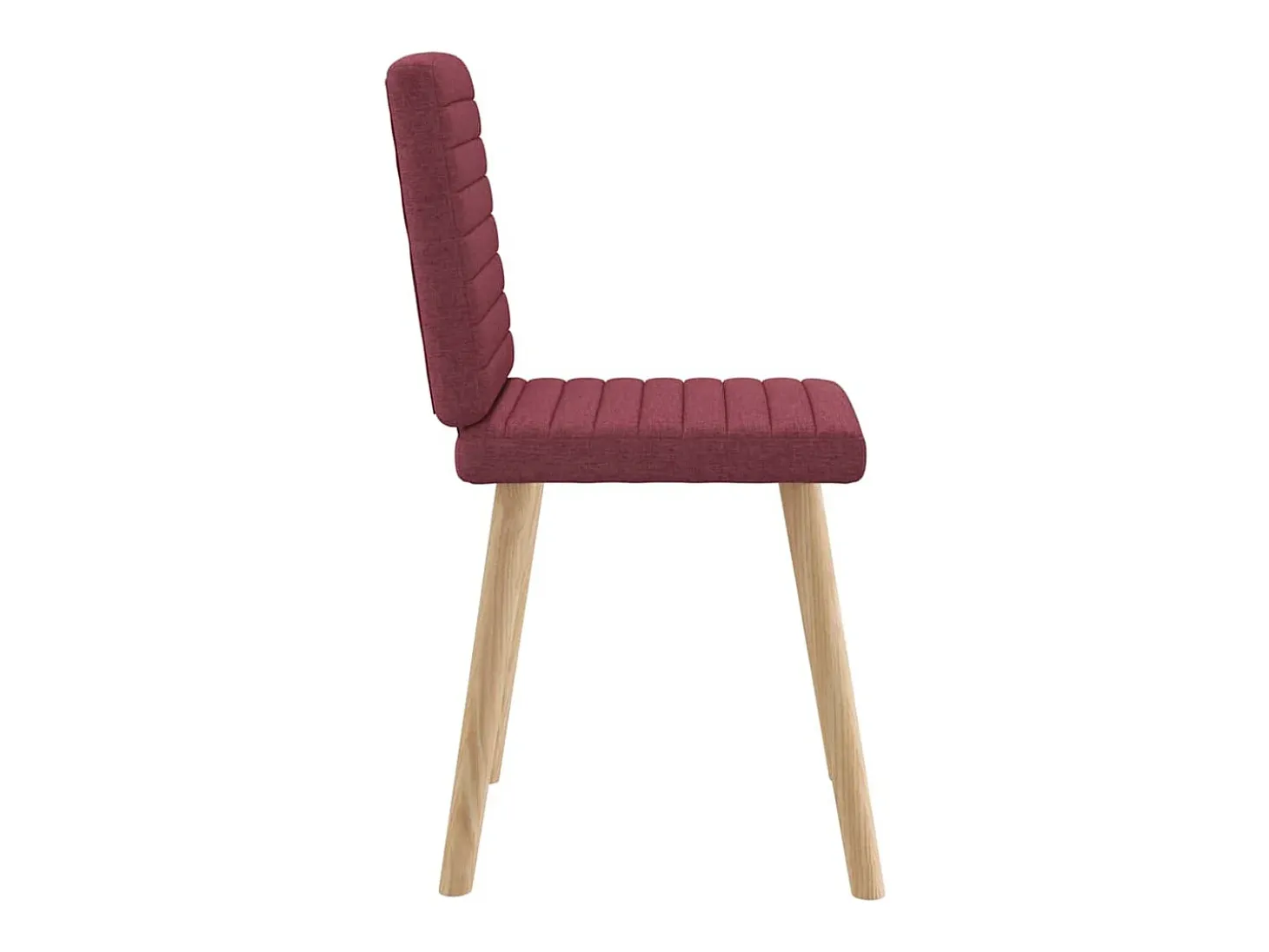 Sillas de comedor 2 unidades tela rojo tinto