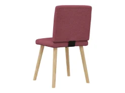 Sillas de comedor 2 unidades tela rojo tinto