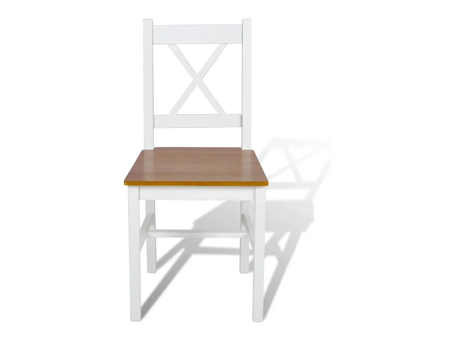 Sillas de comedor 6 unidades madera de pino blanco