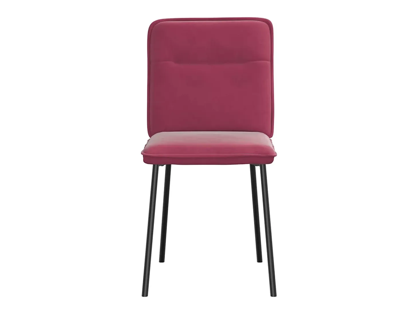Sillas de comedor 2 unidades terciopelo rojo tinto