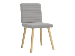 Sillas de comedor 2 unidades tela gris nube