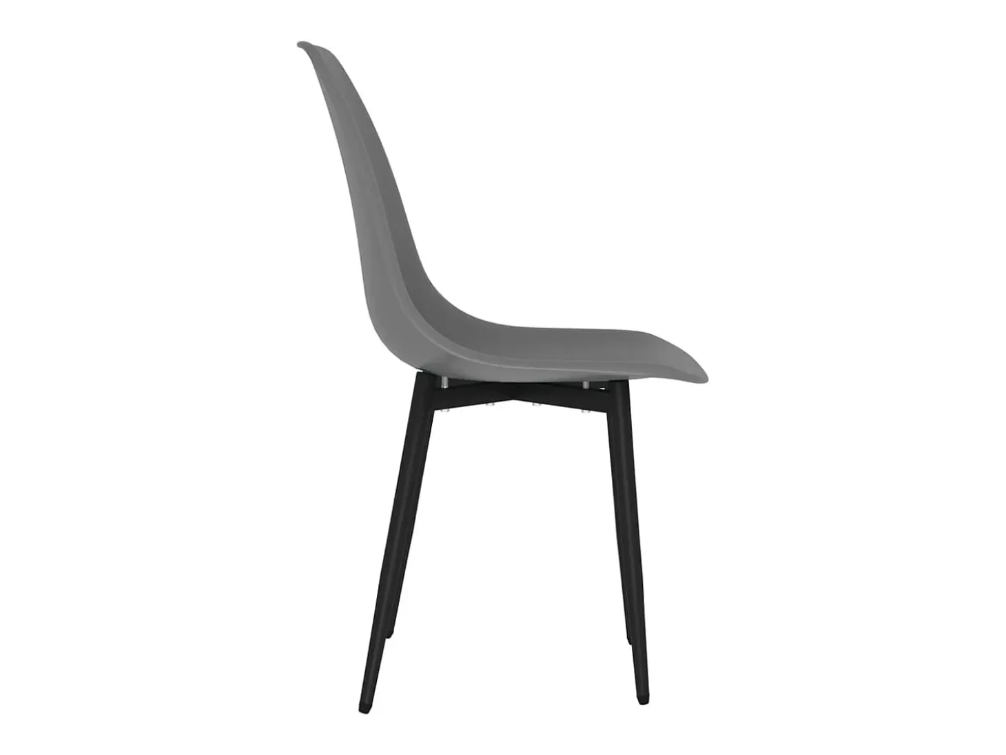 Sillas de comedor 6 unidades gris PP