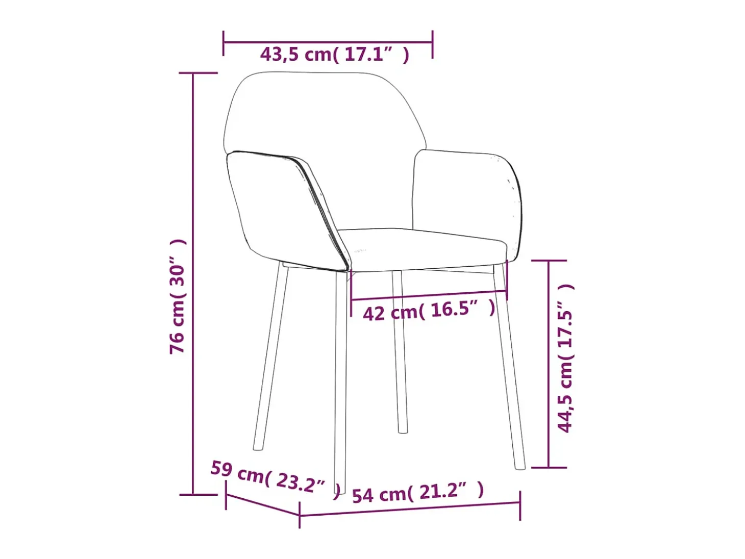 Sillas de comedor 2 unidades cuero sintético y tela gris claro
