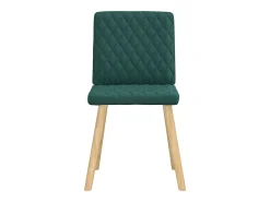 Sillas de comedor 6 unidades tela verde oscuro
