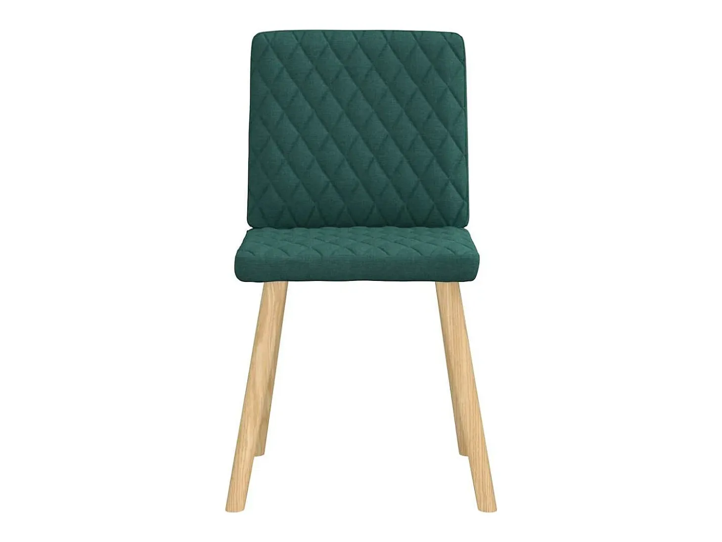 Sillas de comedor 6 unidades tela verde oscuro
