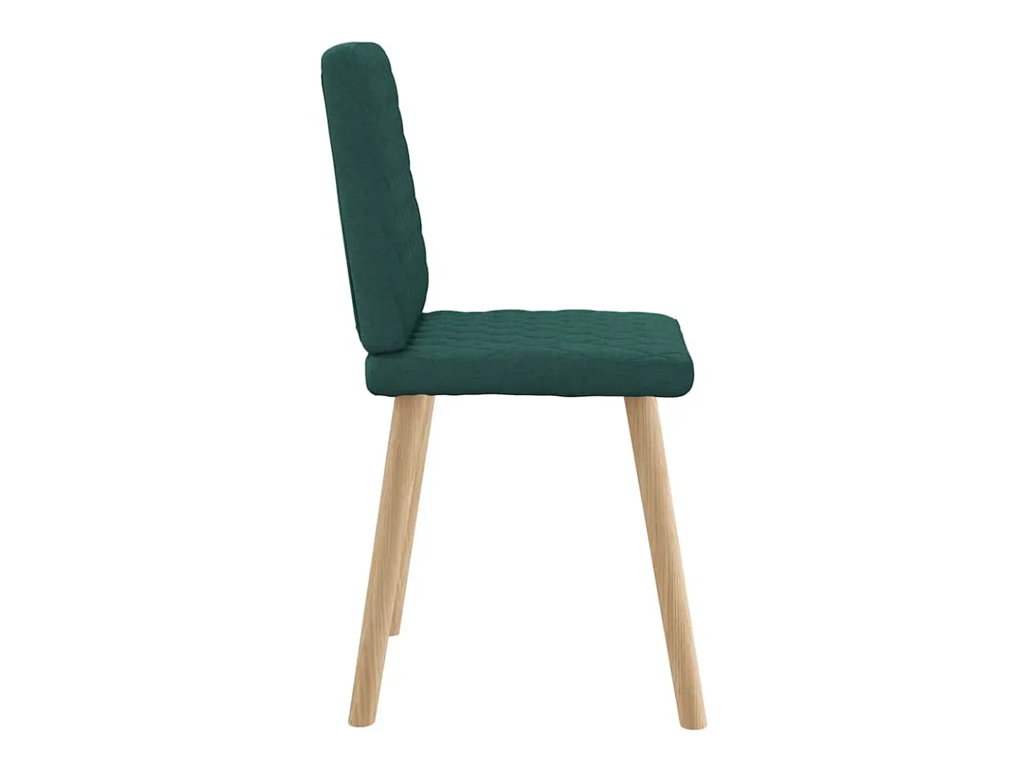 Sillas de comedor 6 unidades tela verde oscuro
