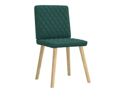 Sillas de comedor 6 unidades tela verde oscuro