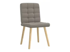 Sillas de comedor 2 unidades tela gris taupé