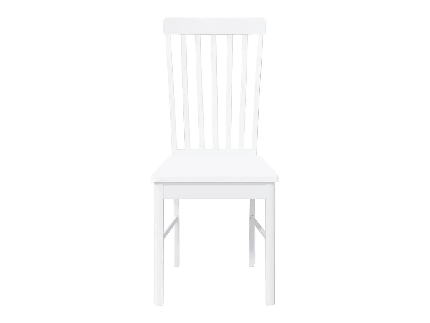 Sillas de comedor 2 unidades madera maciza de caucho blanco