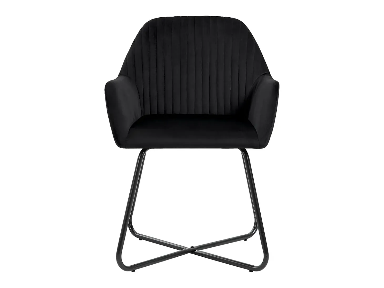 Sillas de comedor 4 unidades terciopelo negro