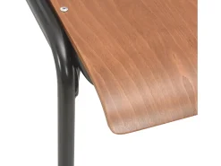 Sillas de comedor 6 unidades madera contrachapada marrón