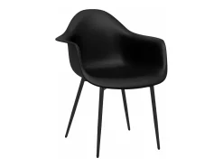 Sillas de comedor 2 unidades negras PP