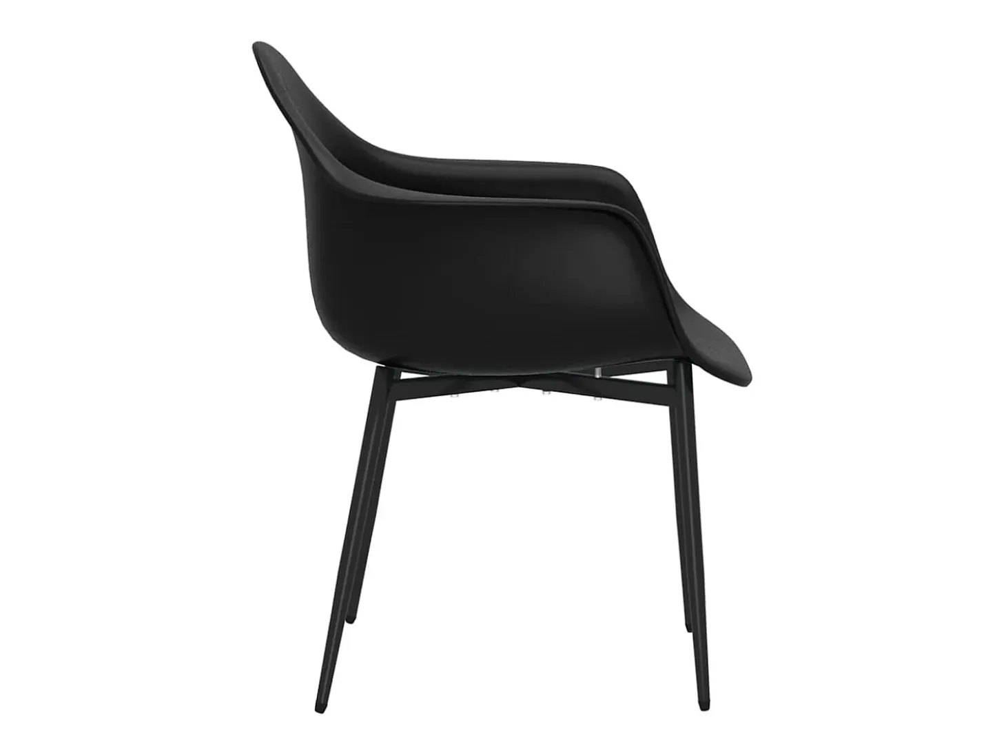 Sillas de comedor 2 unidades negras PP