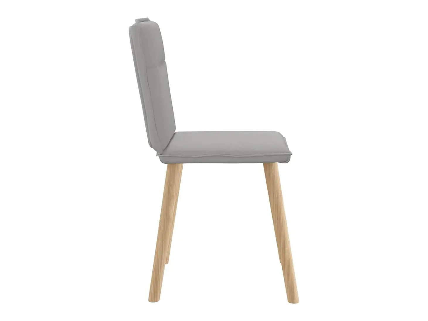 Sillas de comedor 6 unidades tela gris nube
