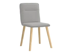 Sillas de comedor 6 unidades tela gris nube