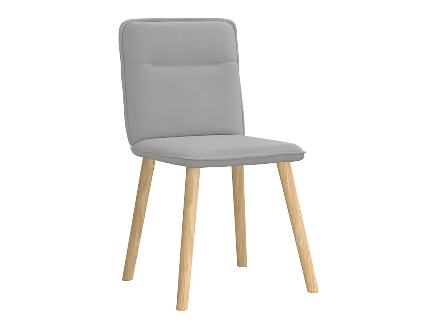 Sillas de comedor 6 unidades tela gris nube