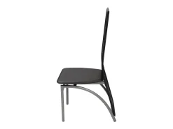 Sillas de comedor 4 unidades cuero sintético negro