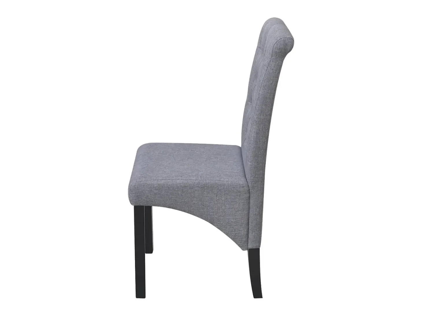 Sillas de comedor 6 unidades de tela gris claro