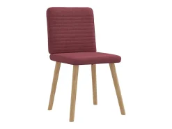 Sillas de comedor 4 unidades tela rojo tinto