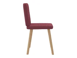 Sillas de comedor 4 unidades tela rojo tinto
