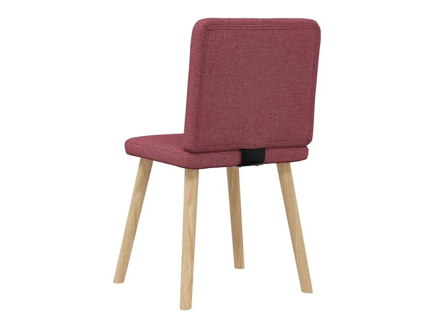 Sillas de comedor 4 unidades tela rojo tinto