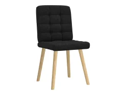 Sillas de comedor 4 unidades tela negras