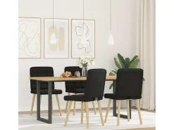 Sillas de comedor 4 unidades tela negras