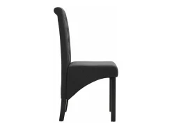 Sillas de comedor 4 unidades tela gris oscuro